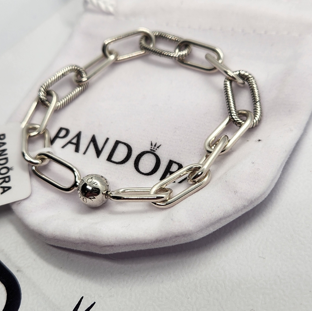 Pandora Me Link Silver chain Bracelet Size 7.1 inches